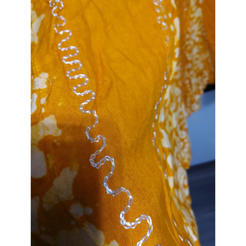 Raj Made in India long skirt sz S Orange embroidered romantic flowy boho flowy - Picture 6 of 10
